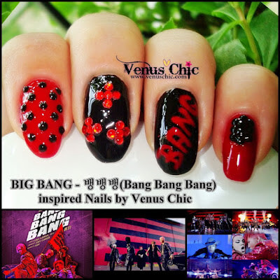K-pop Inspired Nails: BIG BANG - 뱅뱅뱅(Bang Bang Bang)